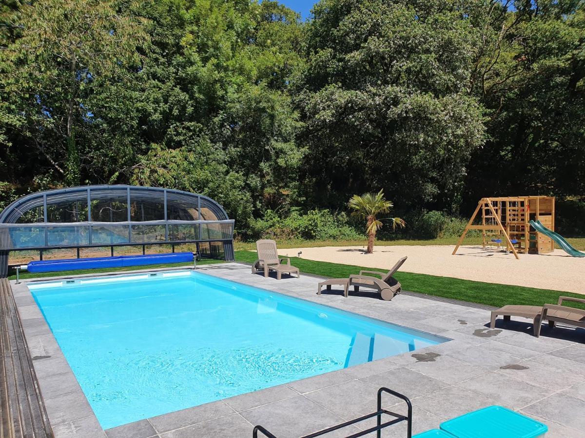 Gites De Maner Ster - Le Frene Piscine Ou Le Chene Piscine Et Spa Privatif Cleden-Poher Exterior photo